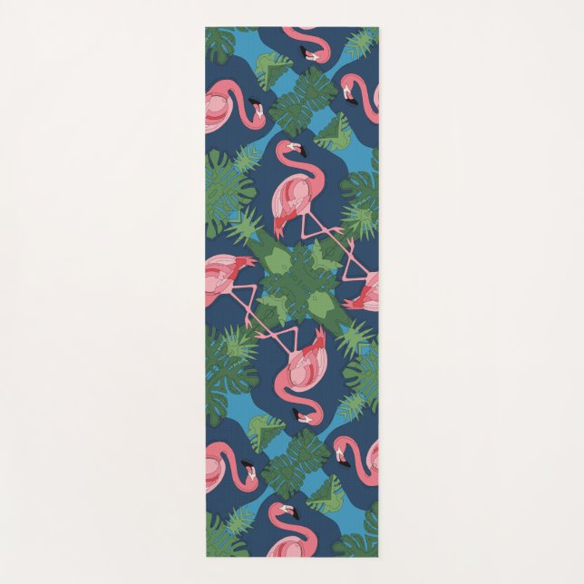 Tapete De Yoga Bonito Pink Flamingo Pattern (Frente)