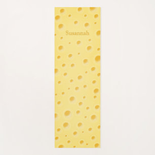 Tapete De Yoga Bonito queijo suíço amarelo personalizado