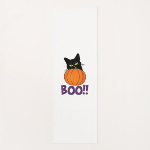 Tapete De Yoga Boo Funny Jolly Cat Pumpkin Peeking Pumpkin parte