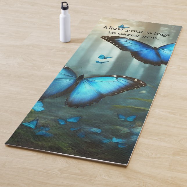 Tapete De Yoga Borboleta Azul Morpho (In Situ)
