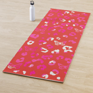 Tapete De Yoga Borboleta-leopardo Laranja Ioga Mat