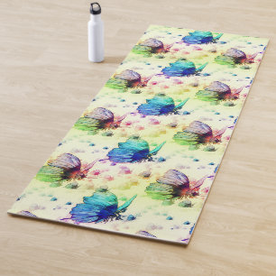 Tapete De Yoga Borboletas de Aquarela Yoga Mat