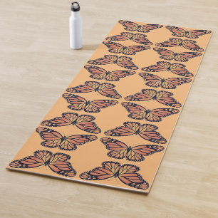 Tapete De Yoga Borboletas Monarcas de ioga personalizadas