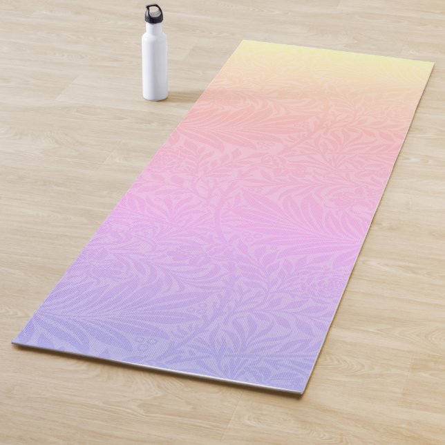 Tapete de Yoga Botânico Arco-Íris Rosa Roxo Boho (In Situ)