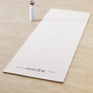 Tapete De Yoga Branco minimalista personalizado