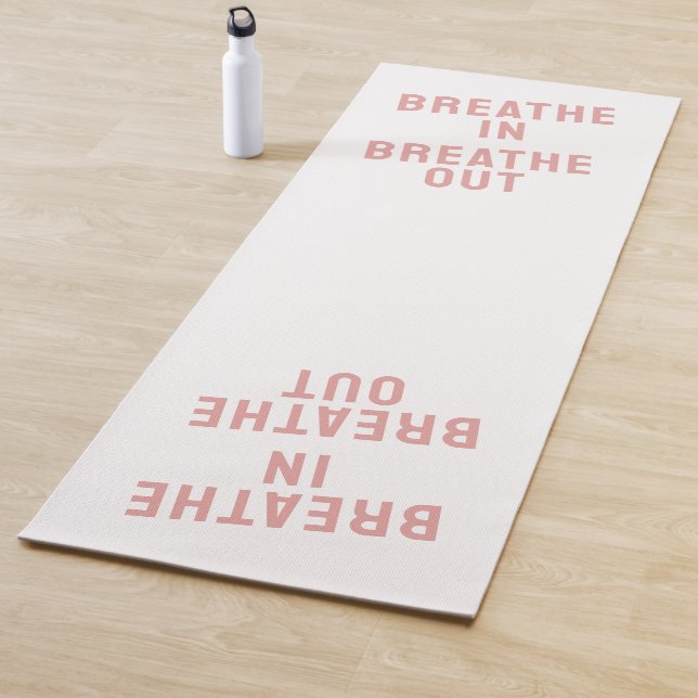 Tapete De Yoga Breathe In Breathe Out Motivational Quote (In Situ)