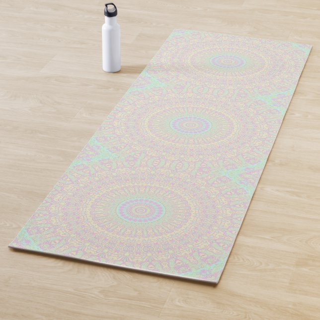 Tapete De Yoga Bright Pastel Boho Hippie Quirky Abstrato Mandala (In Situ)