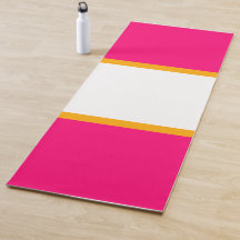 Bright Yellow White Racing On Candy Pink