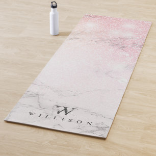 Tapete De Yoga Brilho de mármore personalizado