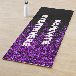 Tapete De Yoga Brilho roxo em preto domina em todos os lugares |