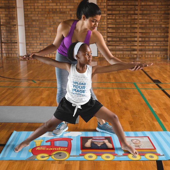 Tapete De Yoga Brinquedos Brinquedos Brinquedos Brancos Azul (Criador carregado)