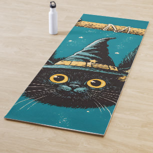 Tapete De Yoga Bruxa Negra Negra Voadora Spooky