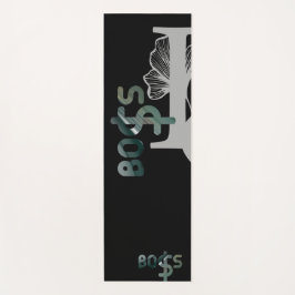 Tapete De Yoga BSS Yoga Mat Abstrato Art Black Green Emerald