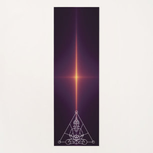 Tapete De Yoga Buda de Geometria Sagrada