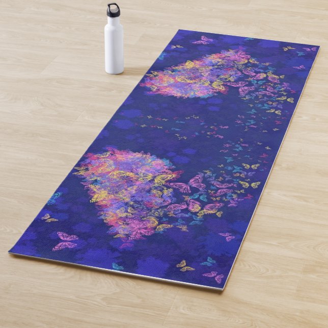 Tapete De Yoga Butterfly Heart - Love - (In Situ)