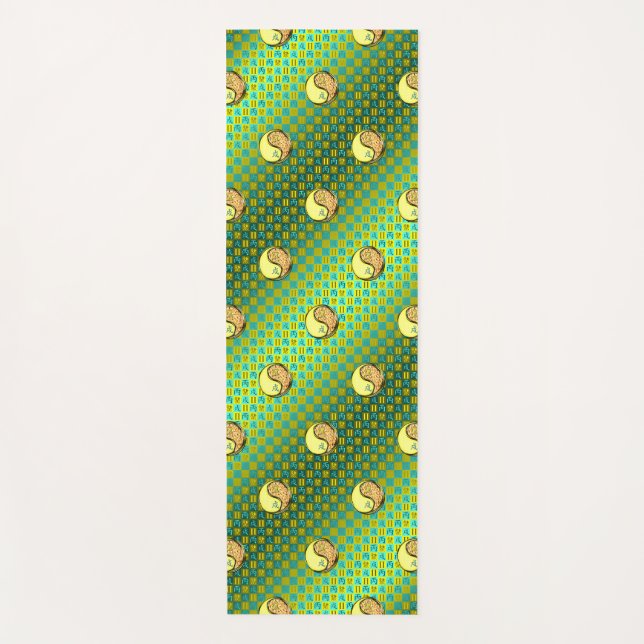 Tapete De Yoga Cachorro Gemini e Fogo (Frente)