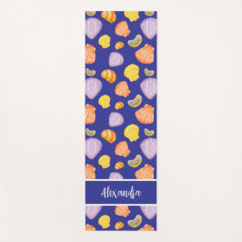 Tapete De Yoga Cadeias de Aquarela com Nome