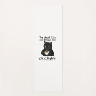 Tapete De Yoga Café Gato Negro Você Cheira Como Drama E Cabeça