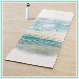 Tapete De Yoga Calm Peaceful Ocean Seashore Sun Name