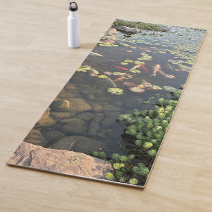 Tapete De Yoga Calming Zen Garden Koi Fish Pond