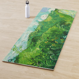 Tapete De Yoga Campos de trigo verde Vintage Vincent Van Gogh