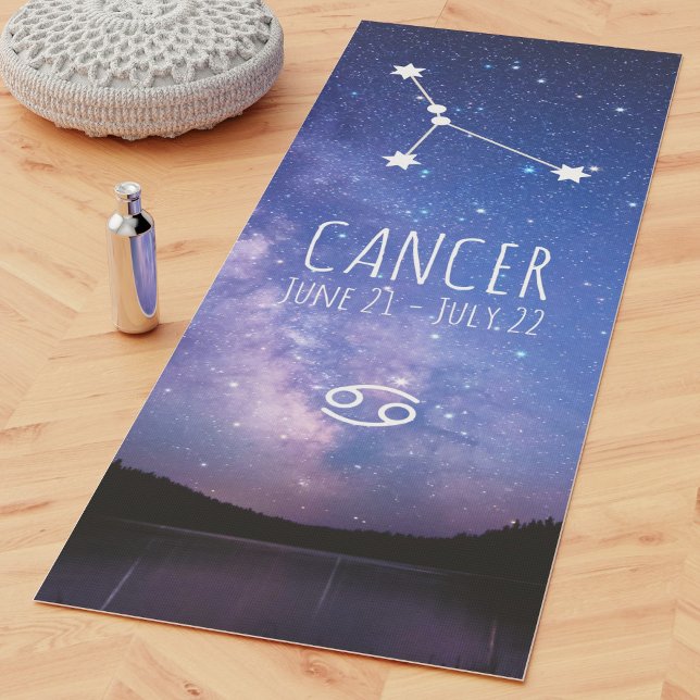 Tapete De Yoga Cancer | Astrologia Zodiaca Personalizada Yoga Mat (Criador carregado)