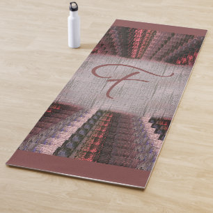 Tapete De Yoga Canvas de tecido vermelho-vermelho-rosa Tereno Sue