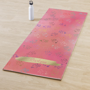 Tapete De Yoga Caos OMs   Red Ombre, Om Bonito