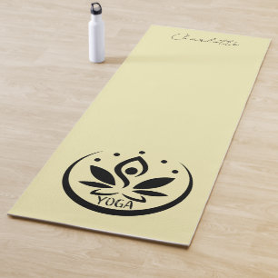 Tapete De Yoga Casaco YOGA, Bonito amarelo pálido