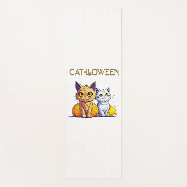 Tapete De Yoga Cat Halloween (Frente)
