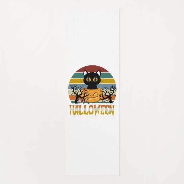 Tapete De Yoga Cat Halloween (Frente)