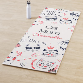 Tapete De Yoga Cat-Mãe Personalizável