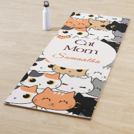 Tapete De Yoga Cat-Mãe Personalizável