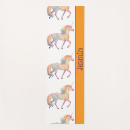 Tapete De Yoga Cavalo Mágico Arco-íris Personalizado