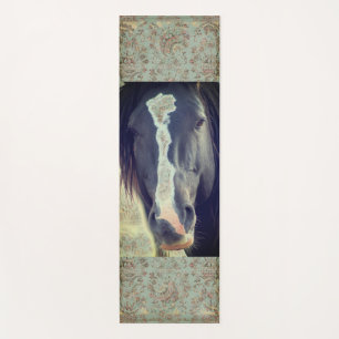 TAPETE DE YOGA CAVALO SELVAGEM DE MAT YOGA DE ARTE ORIGINAL DE UT
