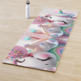 Tapete De Yoga Cavalo Unicórnio Arco-Íris Mágico Personalizado