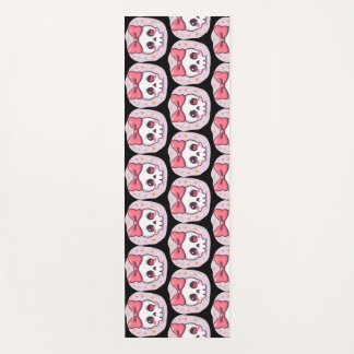 Tapete De Yoga Caveira Pastel Goth com Laço Fofo