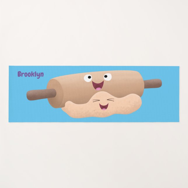 Tapete De Yoga Cavilha rolante e cartoon para pastelaria (Frente (Horizontal))