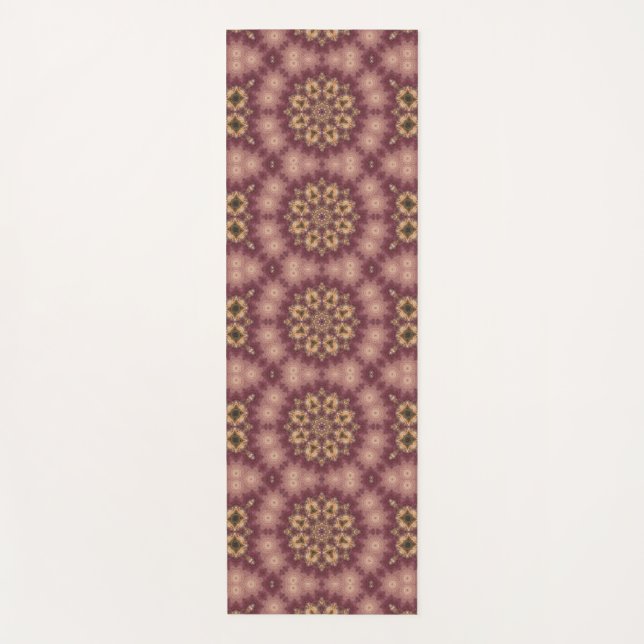 Tapete De Yoga Cedar Fractal Mandala Art Yoga Mat (Frente)