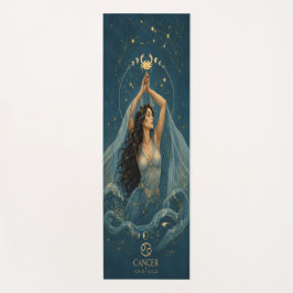 Tapete de Yoga Celestial do Zodíaco de Câncer