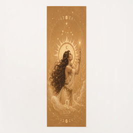 Tapete de Yoga Celestial do Zodíaco de Leão