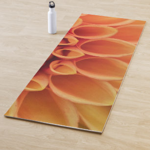 Tapete De Yoga Center Orange Dahlia Flower