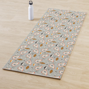 Tapete De Yoga Cerceta geométrica & teste padrão azul