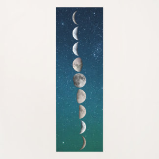 Tapete De Yoga Céu reversível das fases e do por do sol da lua