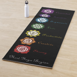 Tapete De Yoga Chakra Agora Yoga Começa Negro