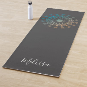 Tapete De Yoga Charcarvão Mandala Mindtness Yoga Mat