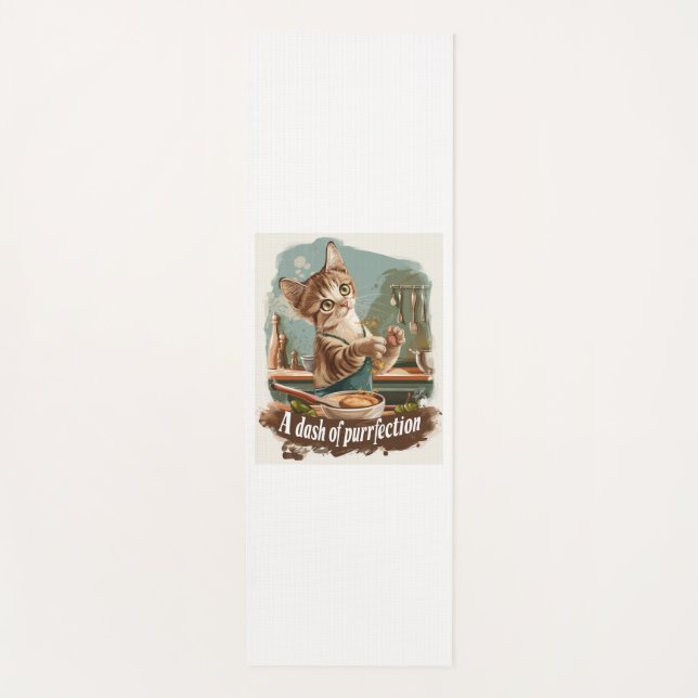 Tapete De Yoga Chef de Gato Culinário (Frente)