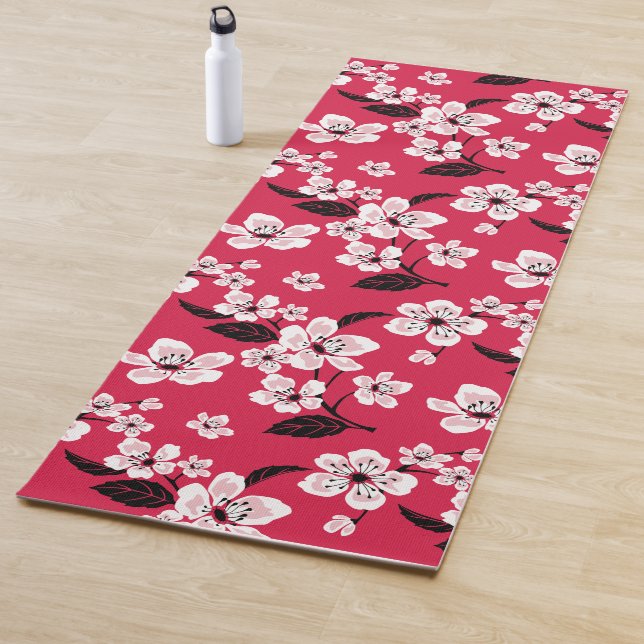 TAPETE DE YOGA CHERRY BLOSSOM - SAKURA (VERMELHO) (In Situ)