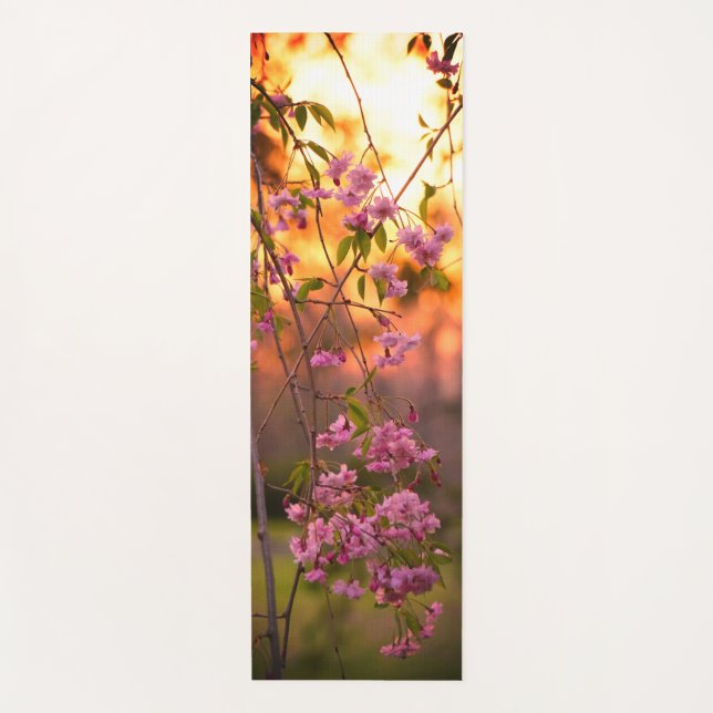 Tapete De Yoga Cherry Blossoms no sol yoga mat de dois lados (Frente)
