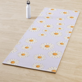 Tapete De Yoga Chic Daisy Flower Pattern - Design Floral Bonito -